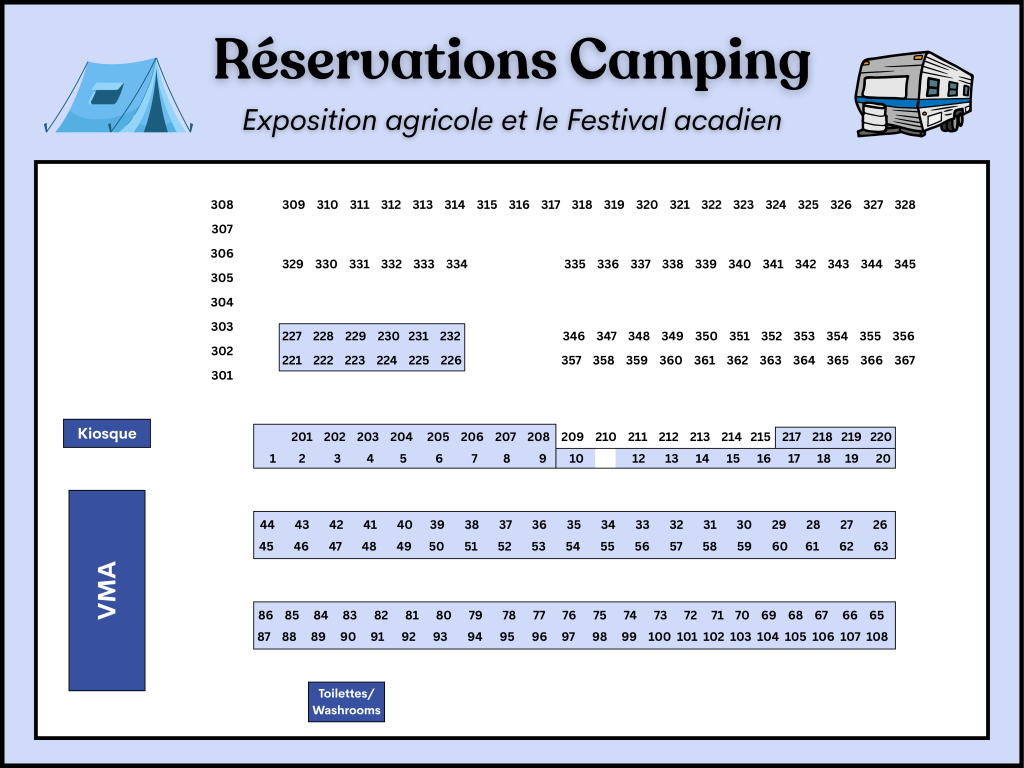 Pancarte de réservation - Camping